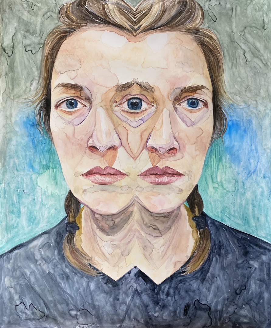 &ldquo;Third Eye&rdquo; — watercolor on mineral paper