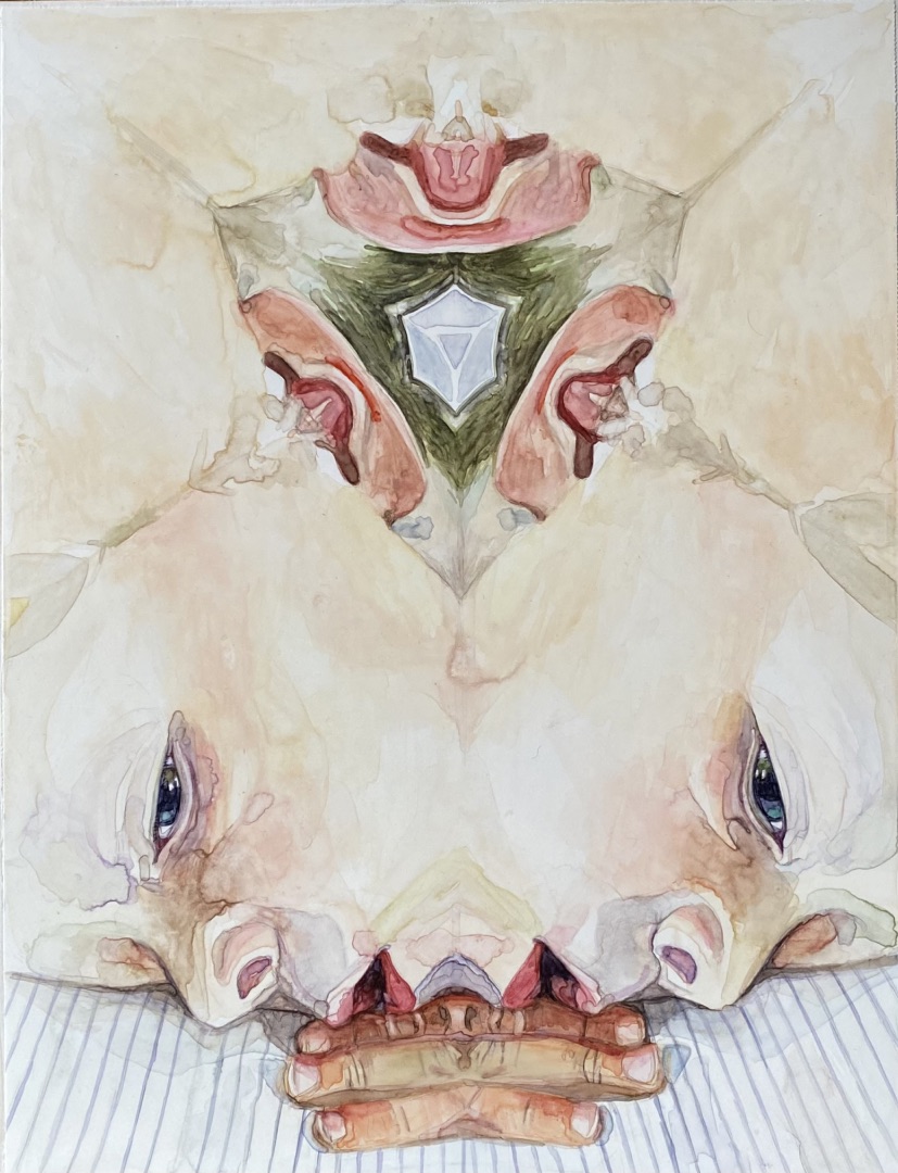 &ldquo;Levi&rdquo; — watercolor on mineral paper