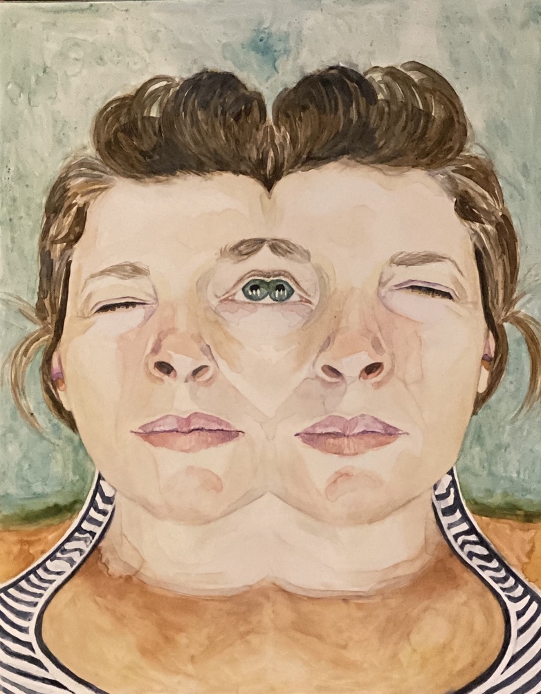 &ldquo;Double&rdquo; — watercolor on mineral paper